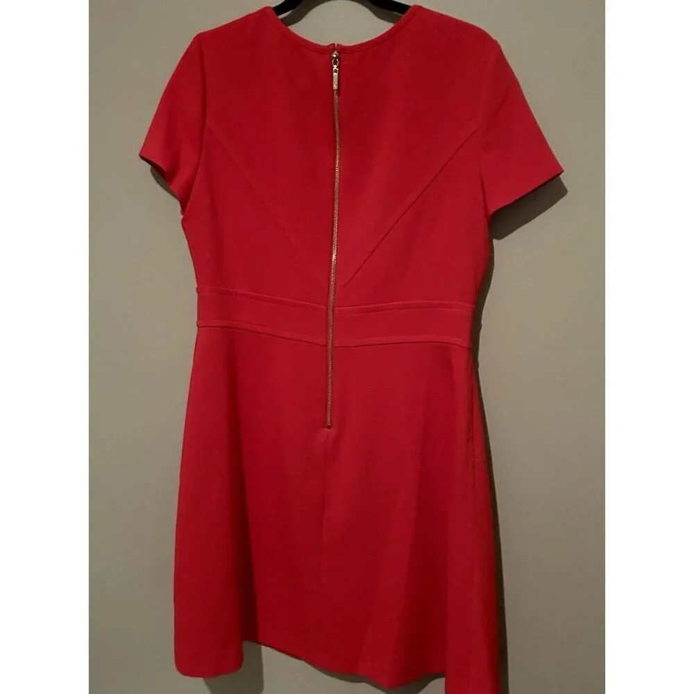 Eliza J Red Short Sleeve Sheath Dress Women's 14 Work Dress Business Casual New - Picture 6 of 9